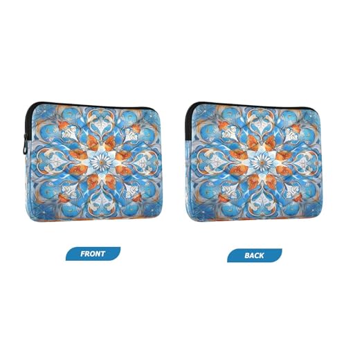 Funda para portátil Mandala Boho Floral azul de 13-14 pulgadas miniatura 2