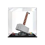 APRILA Acryl Vitrine für Lego 76209 Thors Hammer, Staubdichte Vitrine Transparente Schaukasten Aufbewahrungsbox für Modelle Sammlerstücke, 35 x 35 x 55CM (Nur Vitrine) (02 -3mm)