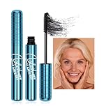 Black Mascara for Older Women Fiber Lash Mascara for Seniors with Thinning Lashes Waterproof Volumizing Natural Hypoallergenic Mascara for Sensitive Eyes (Pack of 1)