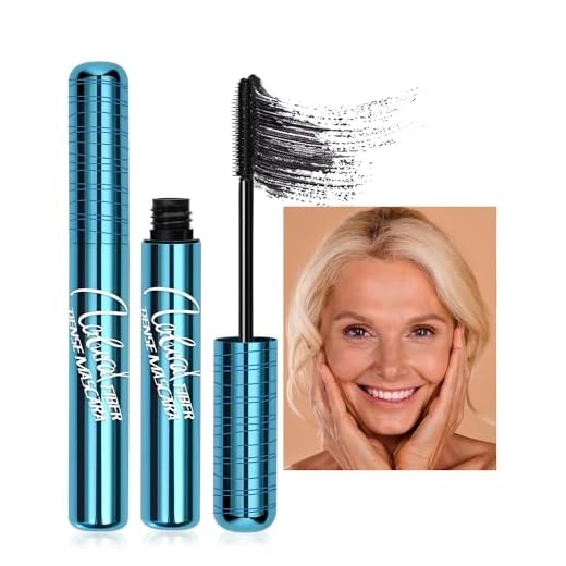 Mascara for Older Women 60 Plus - Volumizing Waterproof Hypoallergenic Black Mascara for Thinning Lashes & Sensitive Eyes, Smudge-Proof Formula (1 Pack)