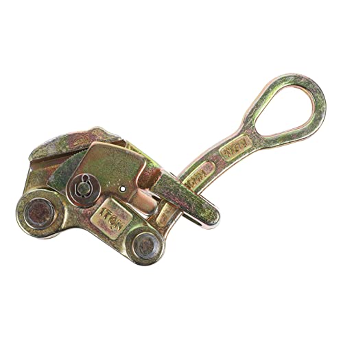 Villcase Collet Tensioner Power Tools Hand Tools Hand Puller Wire Grip Bare Wire Chicago Grip Cable Pulling Tool Rope Jaw Puller Cable Hand Puller 1T Tight Tool Copper Manual Golden #TOP29