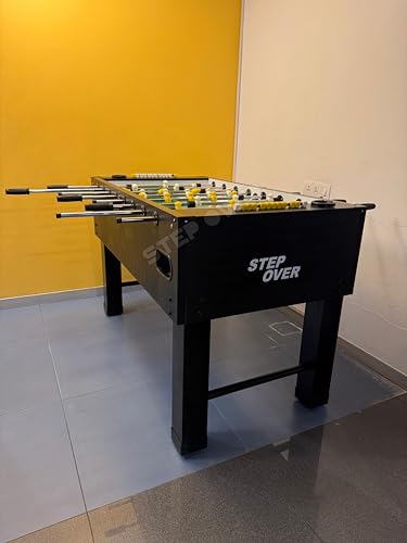 Image of STEP OVER Professional KickMaster Pro Foosball Table Official Competition for Adults, Strong Sturdy Built for Aggressive Games in Clubs, Offices and co-Working (2026 Edition) (Matte Black)