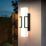 Hyunbae LED Wall Sconce Lights, 16' Modern Outdoor Light Fixture Wall Mount, Waterproof Porch Lamp for Outside, 3000K LED Exterior Lighting with Clear Glass for House Patio Front Porch Garage Entryway
