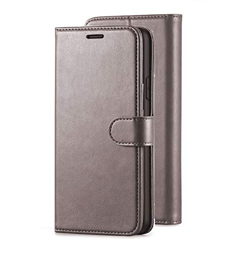 Image of Perkie Vintage Series, Faux Leather Wallet Flip Case Kick Stand Magnetic Closure Flip Cover for Motorola Moto G54 5G (Titanium Grey)