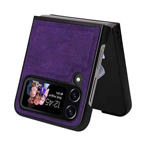 Lbyzcase Galaxy Z Flip 4 5G Phone Case,2-In-1 Magnetic Detachable Removable Leather Wallet Case Cover With Zipper Pocket Card Holder Lanyard Strap Kickstand For Samsung Galaxy Z Flip 4 (Purple) #TOP6