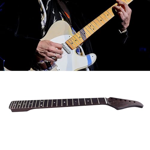 Fockety Electric Guitar Neck, 22 Frets Wenge Wood Material Guitar Neck Replacement - Image 4