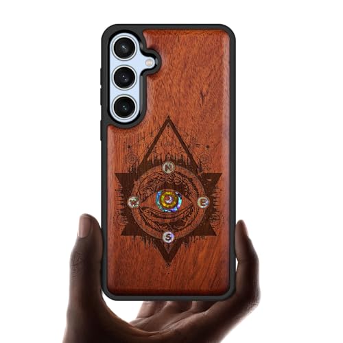 Étui pour Galaxy S24 FE Carveit, une œuvre d'art unique en bois à offrir en cadeau