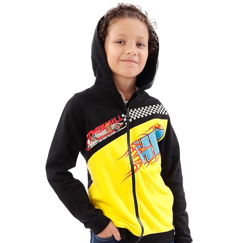 Hot Wheels Boys Hoodie | Race Car Boys Zip Up Hoodie | 100% Cotton Kids Hoodie | Multicoloured | 72
