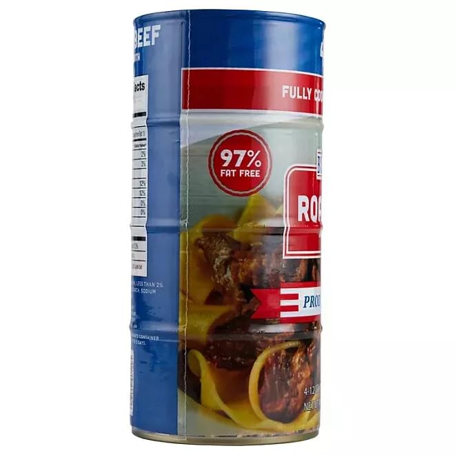 Roast Beef in Beef Broth in a Can, 12 oz., 4 Pack, 3lbs Total, 97% Fat Free