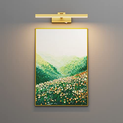 Ralbay Battery Operated Picture Light, Remote Control Wireless Art Light With Dimmable, 16" Gold Stickable Wall Light For Picture Display Frame Dartboard #TOP1