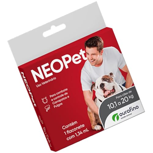 Anti Pulgas e Carrapatos Ouro Fino Neopet 1,34mL para Cães de 10,1 até 20 Kg