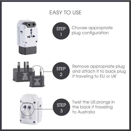 Conair TS238AP Universal Travel Adapter With Usb, European Plug Adapter thumb #2