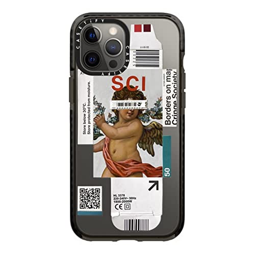 CASETiFY �C���p�N�g�P�[�X iPhone 12 Pro Max - Below 30 Degrees - �N���A �u���b�N