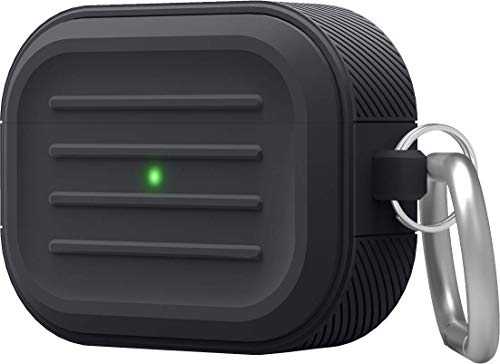 【elago】 AirPods Pro 対応 ケース 耐衝撃 カラビナ 付き 衝撃 吸収 シリコン カバー 収納ケース 傷防止 ケースカバー 落下防止 アクセサリー [ Apple AirPodsPro MWP22J/A エアーポッズPro エアーポッズプ