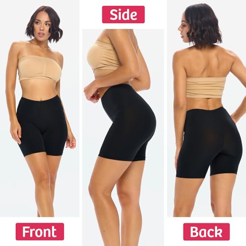 Undersummers Classic Shortlette, Thigh Anti Chafing Shorts Women, Slip Shorts for Women Under Dress, Undergarments for Dresses (Medium, Ecru) - Thumbnail 2
