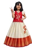 Somini Girls Traditional Pattu Pavadai Sattai Lehenga Choli Set For Girls Kids South Indian Dress, Dress For...