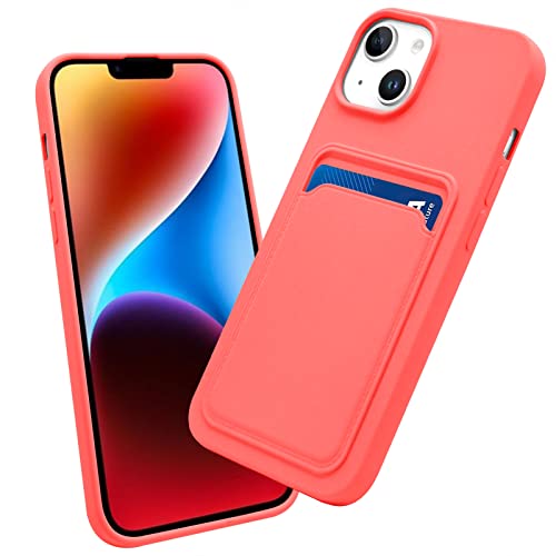 Coque iPhone 15 avec porte-carte antichoc - Protection fine Apple 6.1" rose