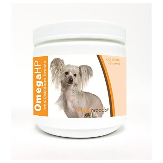 Healthy Breeds Chinese Crested Omega HP Fatty Acid Skin and Coat Support Soft Chews 60 Count