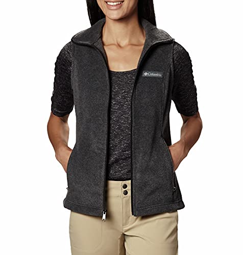 Columbia Damen Benton Springs Petite Fleece-Weste, Schwarz, L Größen – Ansicht 3