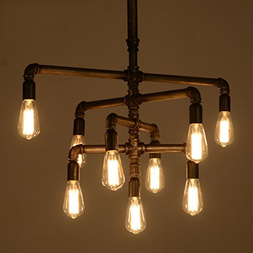 Lustre de grange réglable en métal CLSDRZC à 9 lampes pour salle à manger