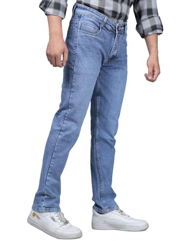 Image of Noble Monk Men Mid Rise Nobel Monk Regular Fit Denim Jeans | Jeans Pants