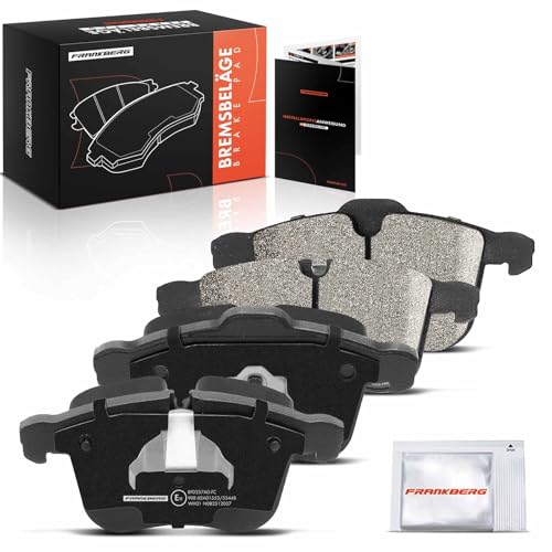 Image of Frankberg Brake Pad Set incl. 4x Pads Front Compatible with Vectra C Caravan Z02 Vectra C CC Z02 9-3 Cabriolet YS3F 9-3 Estate E50 Replace# 93176379,93188113