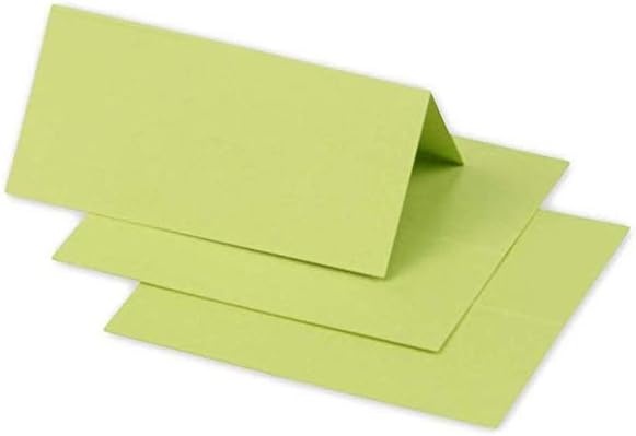 Clairefontaine 75050C Pack of 25 Place Cards Format 8.5x8cm 210g/m² Leaf Bud Green Events and Correspondence Invitation