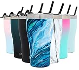 Simple Modern Slim Cruiser Tumbler with Clear Flip Lid and Straw Insulated Travel Mug Stainless...