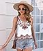 Disamer Womens Tank Tops 2026 Loose Fit Casual Summer Spaghetti Strap Trendy Spring Cute Lace Sleeveless T Shirts,Flower Vine Red,Large