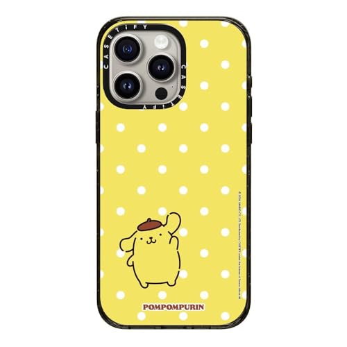 CASETiFY �C���p�N�g iPhone 15 Pro Max �P�[�X [Sanrio Puppy Pals Co-lab/MagSafe�Ή�/���^ �y��/�ϏՌ�] - Pompompurin with you Custom Case - Yellow 