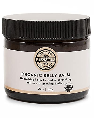 Sensible Organic Belly Balm | All-Natural Pregnancy Skincare with Shea Butter for Stretching Skin (2 oz)