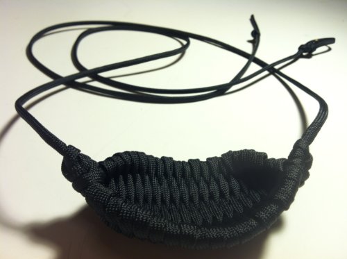 Paracord Shepherd Sling (Old-Fashioned Slingshot) Handmade by David The Shepherd (Black)