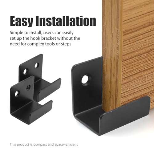 Image of 10Pcs Stainless Steel Tile Hanger Bracket Hook, Heavy Duty J Hook for Mirrors, Picture Frame, Ceramic Wall Display (20mm Inner Width)