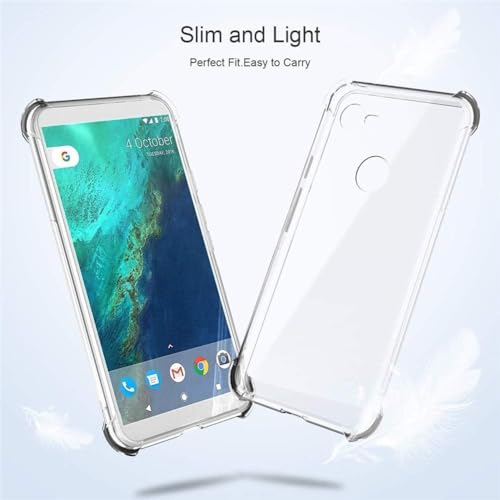 for Google Pixel 3 Clear Shockproof Case with 4 Reinforced Corners Heavy Duty Protection Flexible Soft Slim Silicone Rubber Bumper Pixel3 Protective Case Cover - image 6