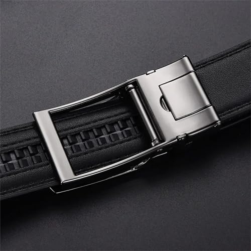 Mnjyihy Men's Business Genuine Leather Belts Jeans Automatic Adjustable Alloy Buckle Waist Straps Belts4