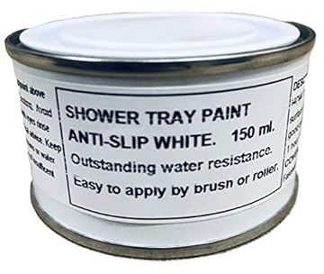 1 x 150ml White Anti Slip Shower Tray and Bath Paint