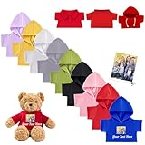 Convient à la Plupart des Animaux en Peluche: Conçus pour les ours en peluche, les lapins ou les chats, ces vêtements personnalisés pour ours en peluche sont dotés de matériaux extensibles pour faciliter l'habillage. Les modèles de chemise d'ours et de sweat à capuche personnalisés conviennent à différentes tailles de peluches, ce qui en fait des ajouts adaptables aux garde-robes de vêtements de jouets personnalisés