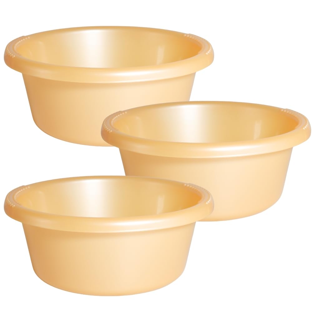 Sunaira Mikso Multipurpose Round Plastic Bowl 750 ml |Mixing,Serving,Washing Fruits Vegetables,Hair Colour,Dough and Food Storage|Food Grade,Stackable|Kitchen,Salon|Set of 3|Orange-image-10
