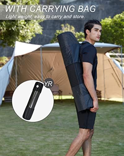 RYTMAT Pilates Mats Extra Thick 15mm NBR Foam 88cm Wide Large Exercise Mat for Men Women Home Fitness Yoga Aerobic Abs Training With Strap and Bag