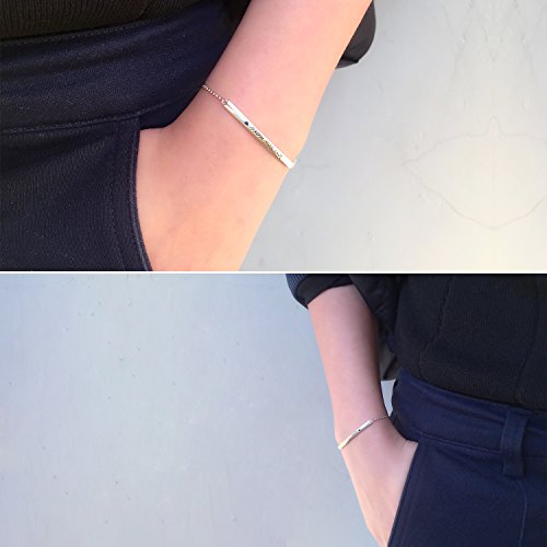 925 Sterling Silver Bracelet for Women Engraved Love You More Inspirational Jewelry4