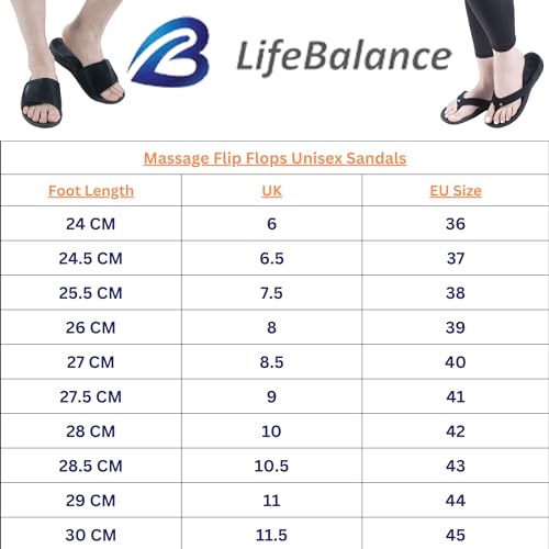 LifeBalance Comfortable Foot Massage Slipper with Arch Support for Pain Relief, Orthopedic Slippers