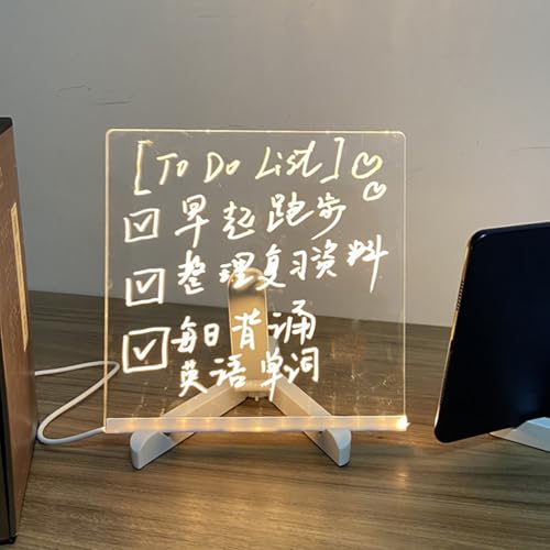 Tableau à message LED en acrylique effaçable pour vos notes du quotidien