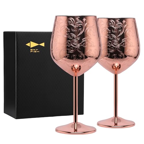 wine glasses copper