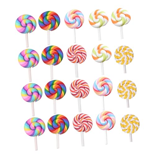 Décorations de lollipops polymère pour miniatures créatives et customisation DIY - 2