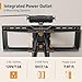 Perlegear Full Motion TV Wall Mount with Power Strip for 42–90 Inch TVs up to 150 lbs, Pre-Assembled TV Mount Has Smooth Swivel, Tilt, Extension, Max VESA 600x400mm, 12“/16”/24” Wood Studs, PGLF11