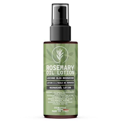 Rosmarinöl Haare, Haaröl stärkend, 100 ml, Anti-Haarausfall, Rosmarinöl für das Haarwachstum Beschleunigen mit Biotin, Phytocheratin und Rosmarinwasser, für kräftiges und gesundes Haar - FITOATTIVI