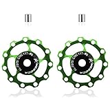 2Pcs Bicycle Rear Derailleur, Derailleurs, Jockey Wheel Bike Guide Roller Pulley, Ceramic Bearings,...