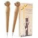 Produktbild VIPbuy 2 Count 100% handgemachte Holz geschnitzte Gel-Tintenstifte - Neuheit nachfüllbare Schreibstifte Büro Schulbedarf Geburtstag (Labrador Retriever)