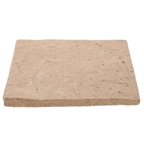 DIYEAH Papel de Corteza Hecho a Mano para Manualidades Papel para Decoupage y Dibujo 20 Hojas Tamaño 27x20 Cm Color Beige Natural para Acuarelas y Bricolaje Artístico
