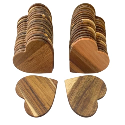 36 Pack 4 Inch Heart Shaped Coaster for...